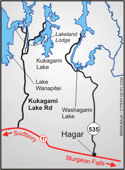 Chiniguchi canoe area III: access &amp; map, Temagami 