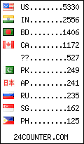 visitors by country counter