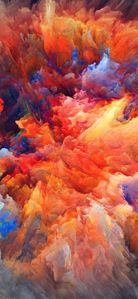 vq color explosion red paint pattern soft wallpaper