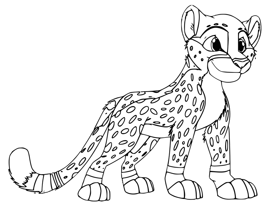 Simple Cheetah Drawing at GetDrawings | Free download