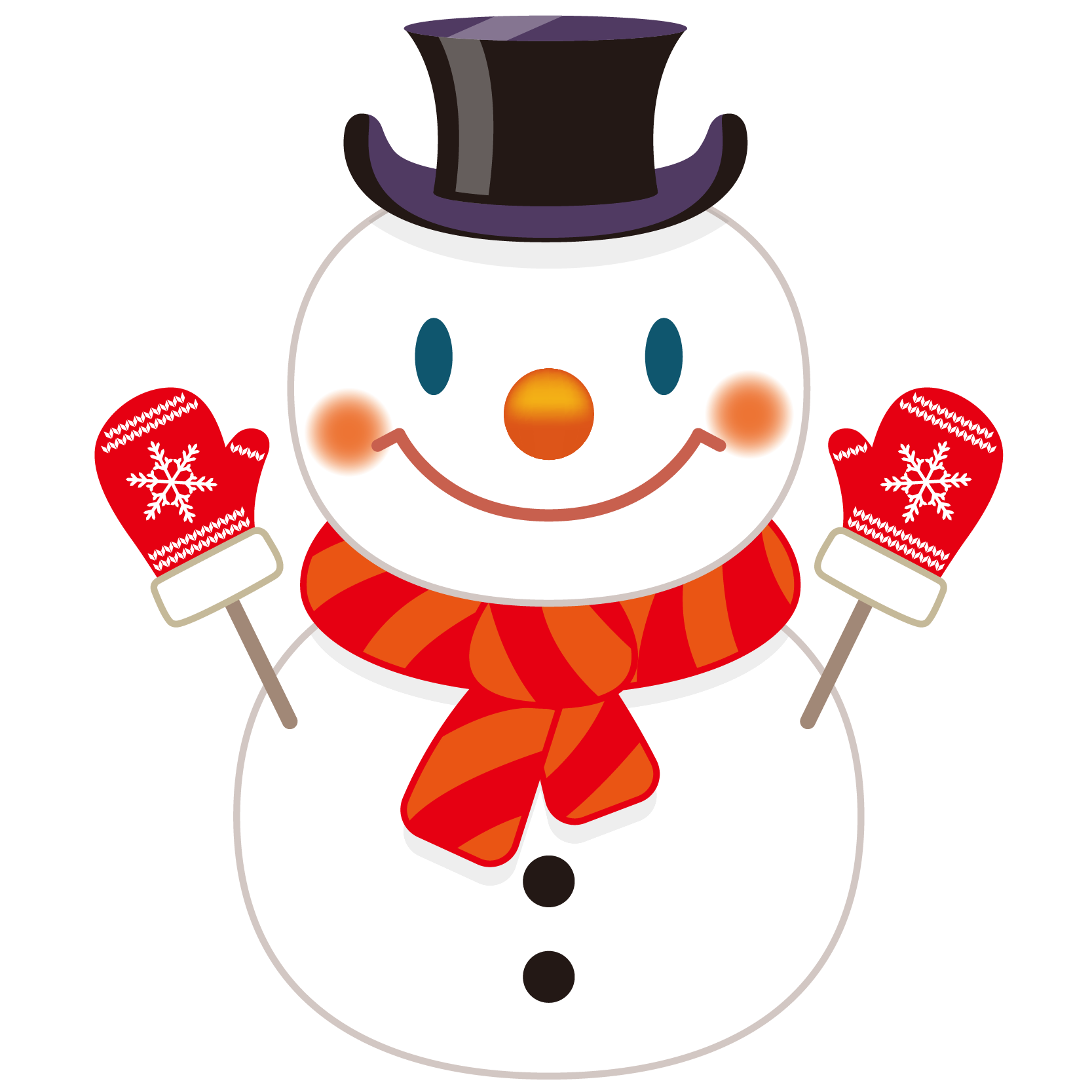 商用フリー 無料イラスト クリスマス スノーマン 雪だるま Snowman 004 商用ok フリー素材集 ナイスなイラスト