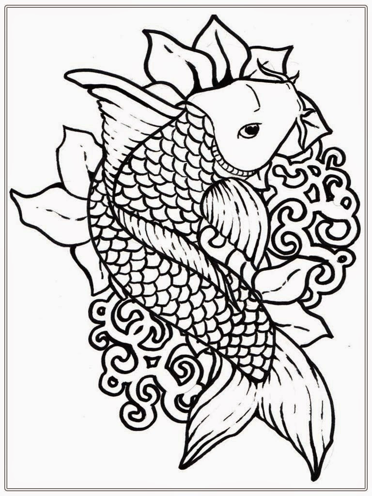 Download Japanese koi coloring pages download and print for free
