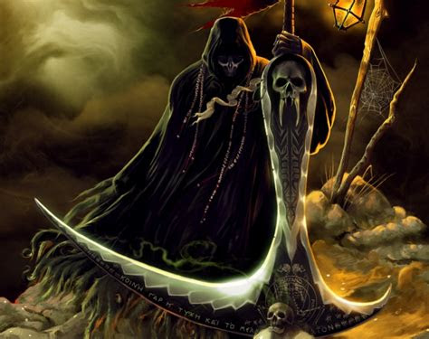 wallpaper grim reaper scythe underground dark skulls