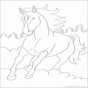 Ausmalbild Gratis Pferd