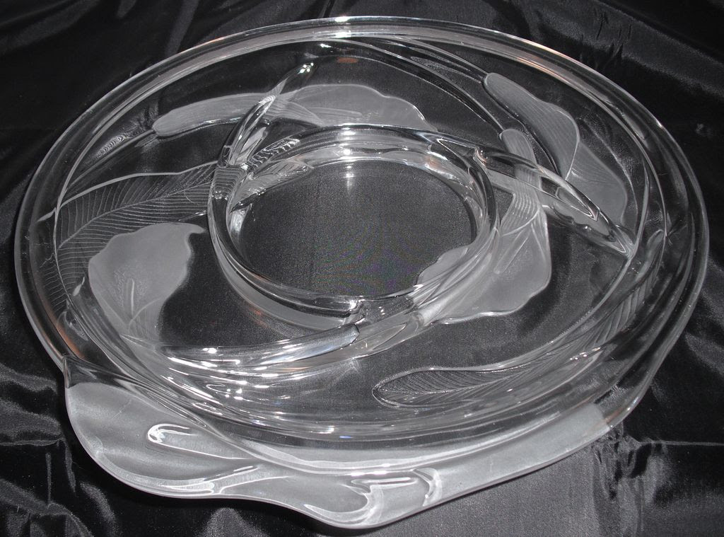 Crystal Clear Studios Clear Sectional Tray from musibows on Ruby Lane