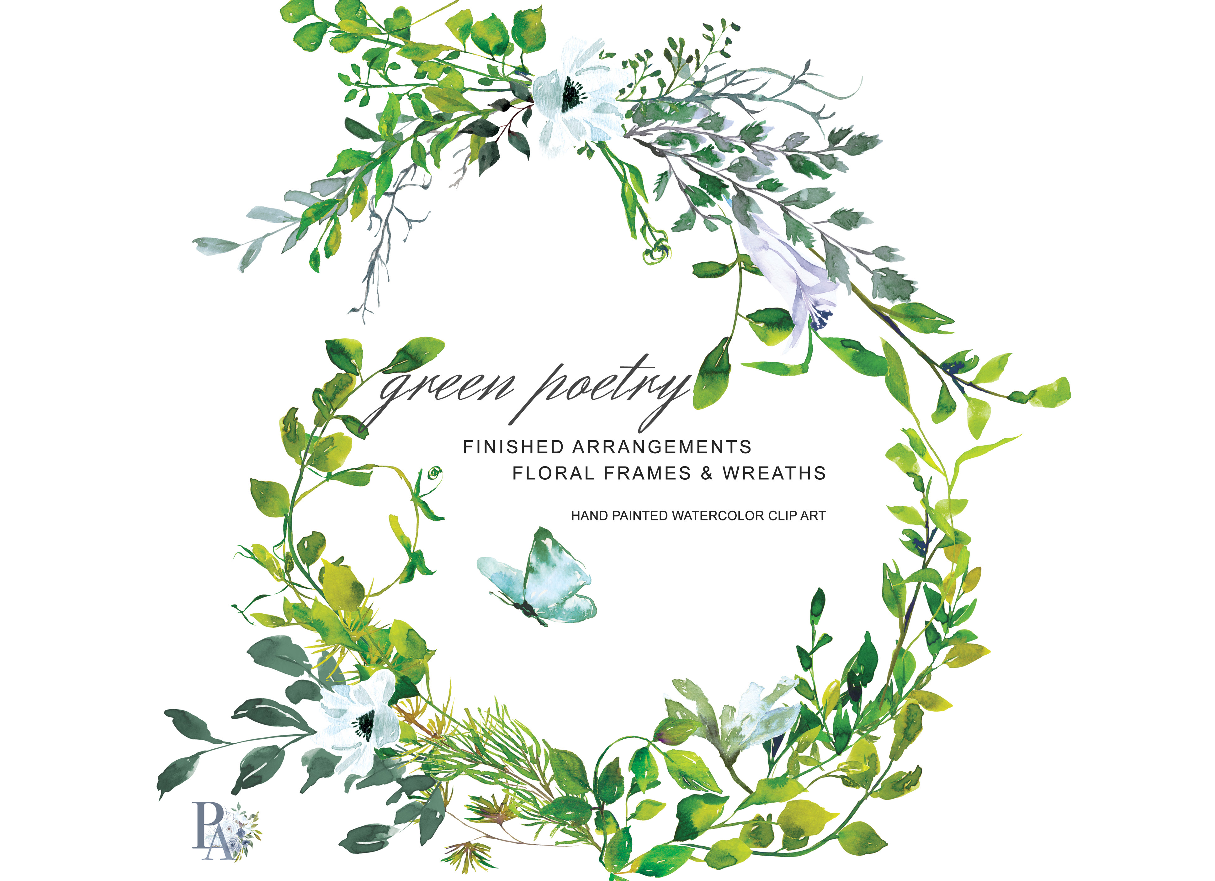 Download Watercolor Greenery Vector at GetDrawings | Free download
