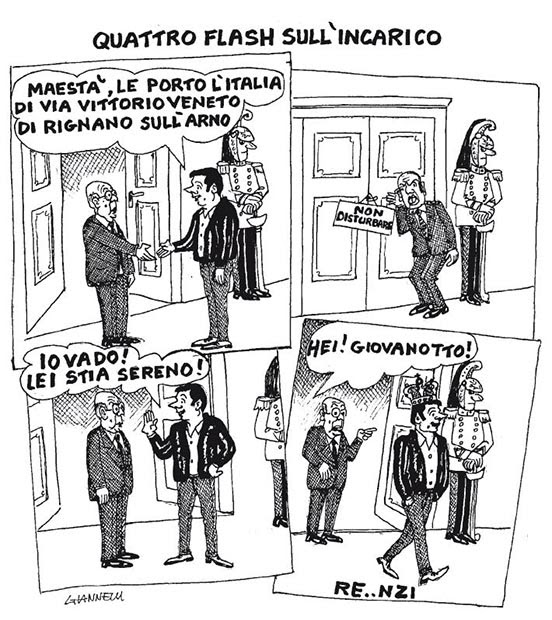 La vignetta di Giannelli - dal Corriere della Sera di lunedì 17    febbraio 2014