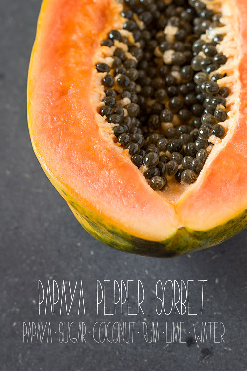 Papaya Sorbet With Papaya Pepper Alanabread