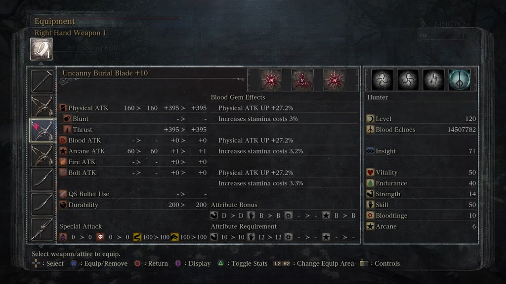 Finally After Much Farming The Perfect Blood Gems Bloodborne