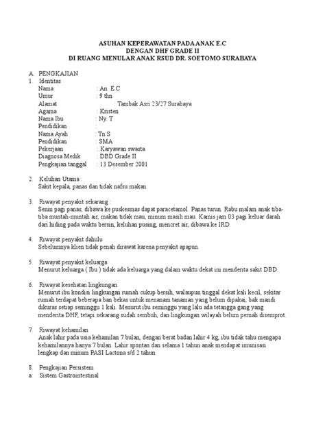 Asuhan Keperawatan Pada Anak e Dengan Dhf