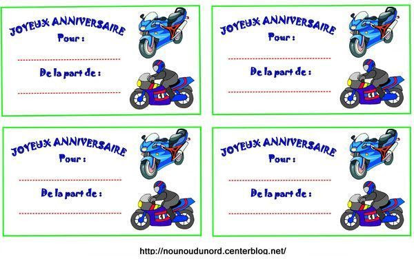 Etiquettes Moto Pour Les Cadeaux D Anniversaire
