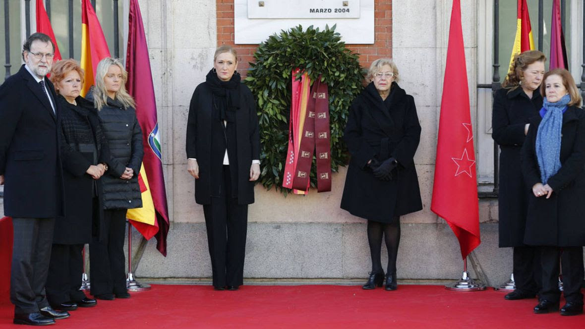 Homenaje en la Puerta del Sol de Madrid a las víctimas del 11M en el duodécimo aniversario