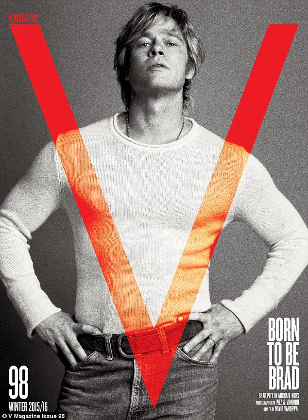 'She's sexy at her post' Brad Pitt spoke with V Magazine of working with wife Angelina Jolie on By the Sea and commented that it's 'surprising how much I enjoy the direction of my wife'