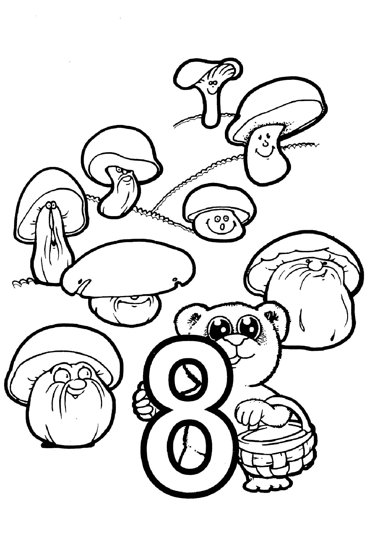Download Numbers Coloring Pages for kids printable for free