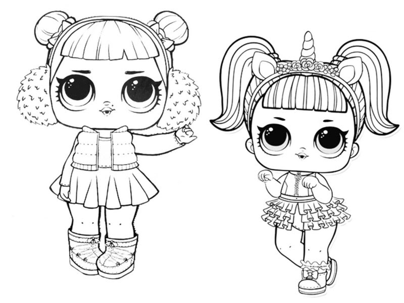 Coloriage Poupees Lol Surprise Poupees Lol Surprise Neige Et Licorne 3