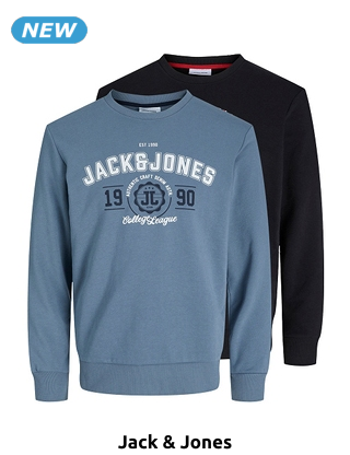 JACK & JONES Pullover, 2er-Pack, schwarz + blau