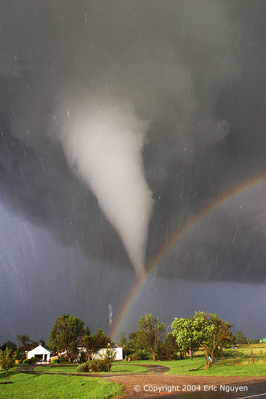 Tornado-Rainbow Optical Illusion