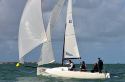 J/70 Flojito Y Cooperando sailing Mexican Nationals off Cancun