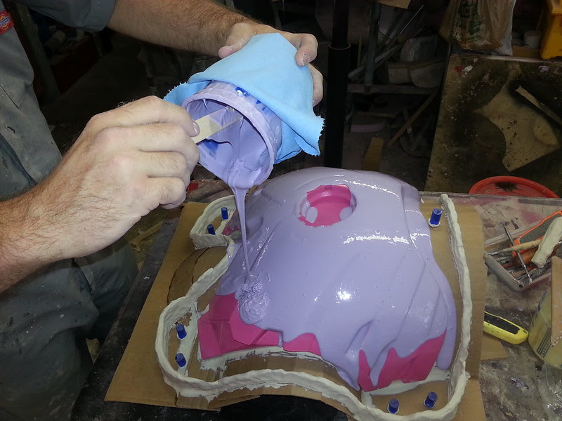 Pouring Print Coat on Chest