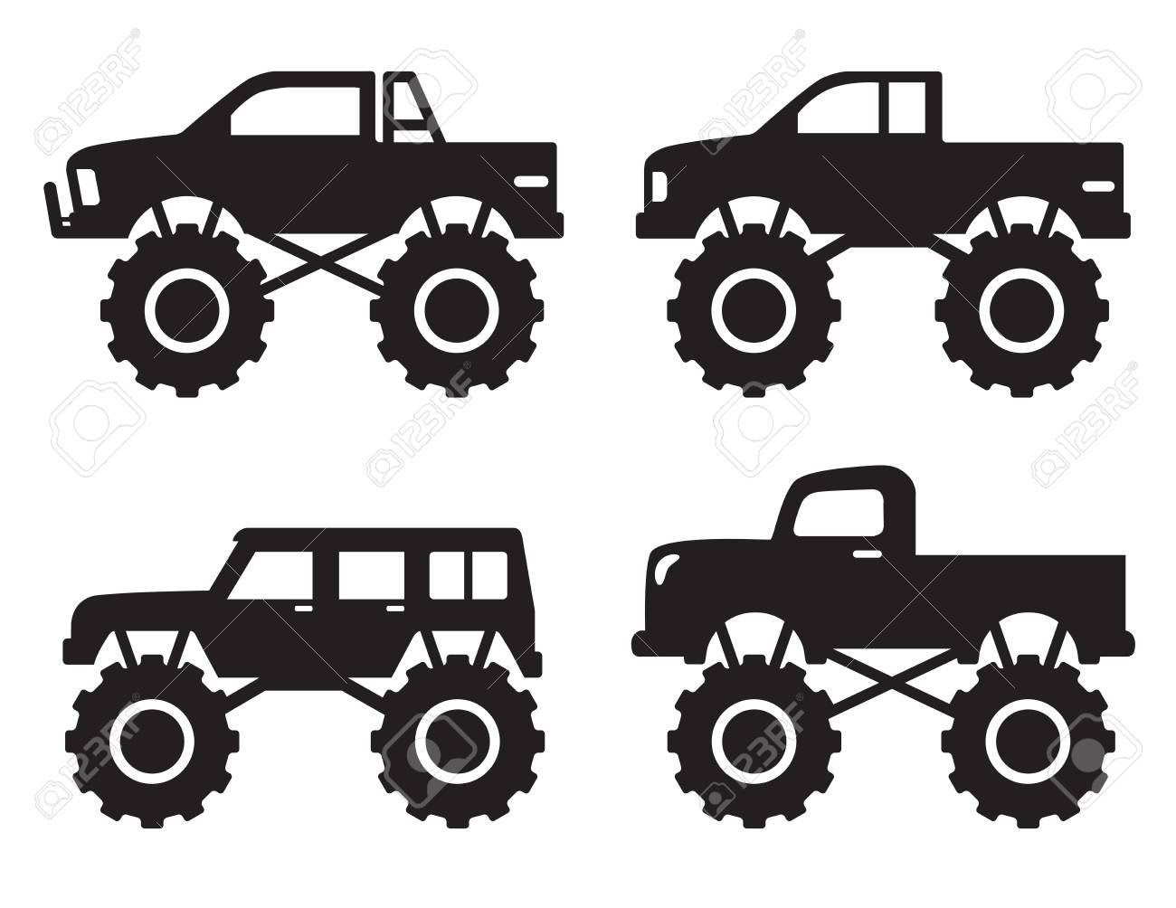 Download Free 55 Vector Monster Truck Svg Free SVG PNG EPS DXF File for Cricut, Silhouette and Other Machine