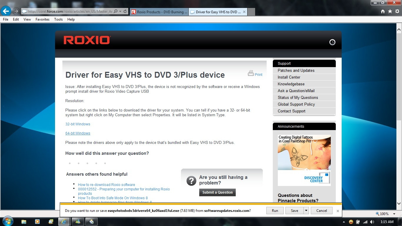 roxio dvd driver free download