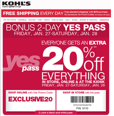 Kohl's 20% off Coupon (good in-store & online) No exclusions - al.com