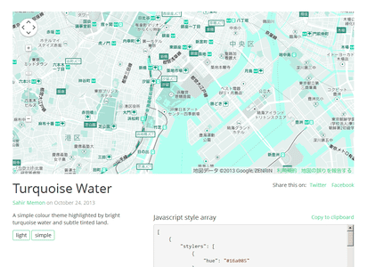 Googleマップをスタイリッシュに彩るカラースキームのコレクション Snazzy Maps K Conf