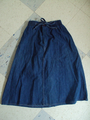 Denim Tie Skirt
