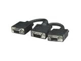 MANHATTAN SVGA Splitterkabel HD15-Stecker auf 2x HD15-Buchse 15 cm schwarz