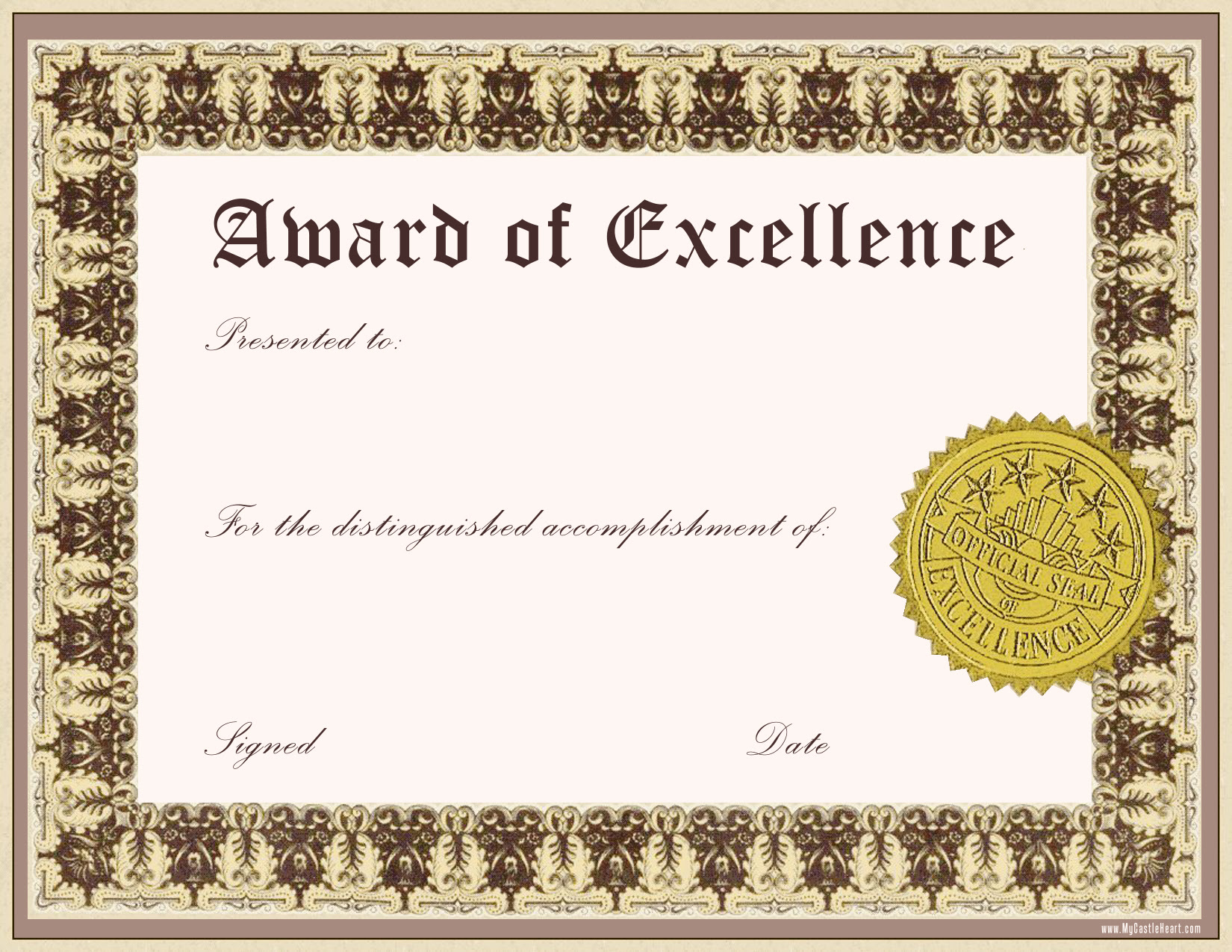 Awards Certificate Templates  Certificate Templates