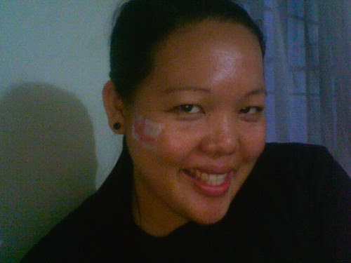 world cup paint. My first World Cup face paint! :D