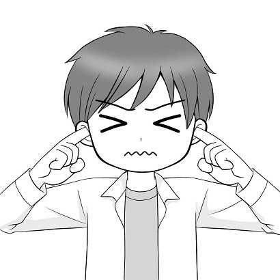 イラスト英語 Close Shut One S Ears 耳を塞ぐ イラストで学ぶ 英語表現