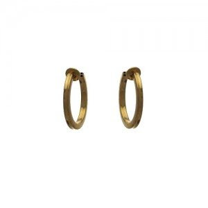  CERCEAU CARRÃ‰ 20 mm or + Clip Hoop boucles d'oreilles