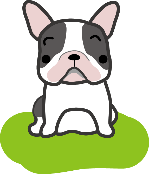 フレンチブルドック 犬のイラスト 無料イラスト フリー素材