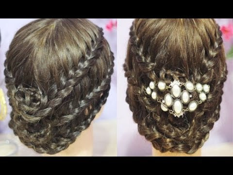 Elegant Triple Lace Rose Braided Bun Tutorial- Tudors 