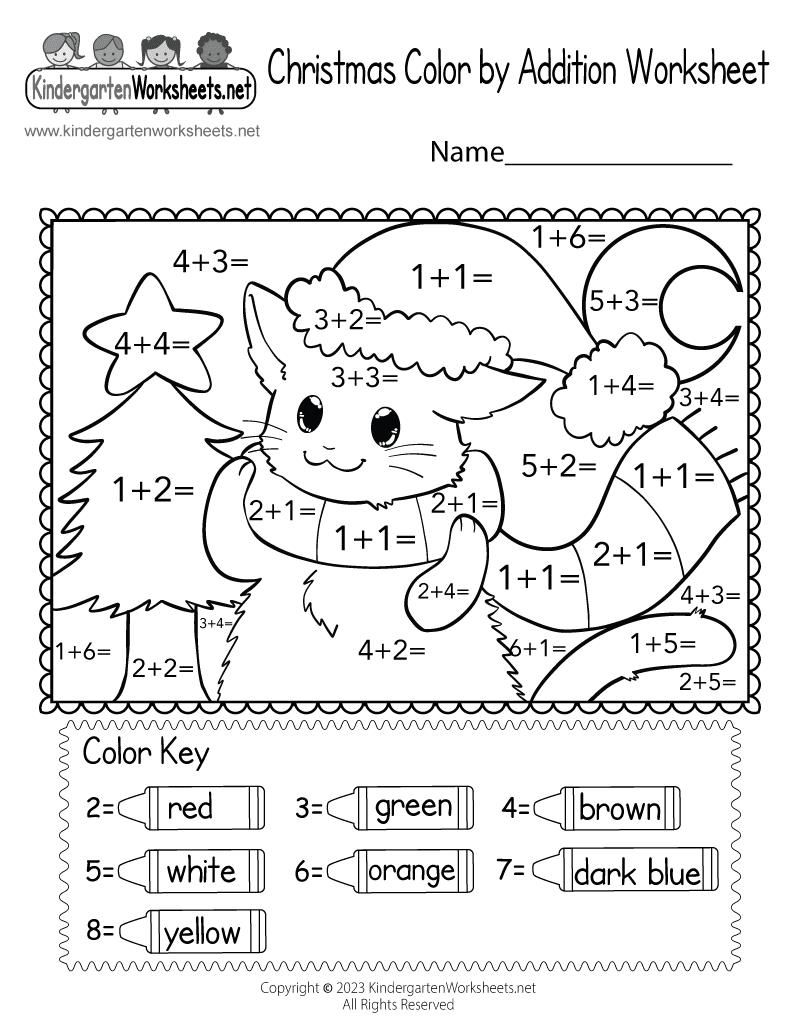 christmas math worksheet free kindergarten holiday worksheet for kids