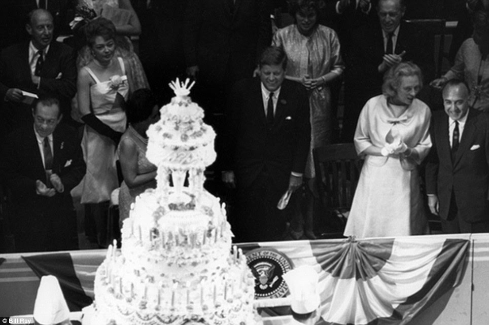 Cake at Madison Square Garden during a 'Birthday Salute' in honor of President Kennedy