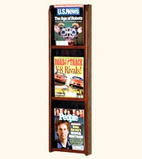 Wooden Mallet MM-3LO Three Display Magazine Rack