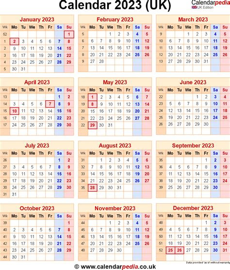  free printable calendar 2023 template in pdf 2023 printable calendar