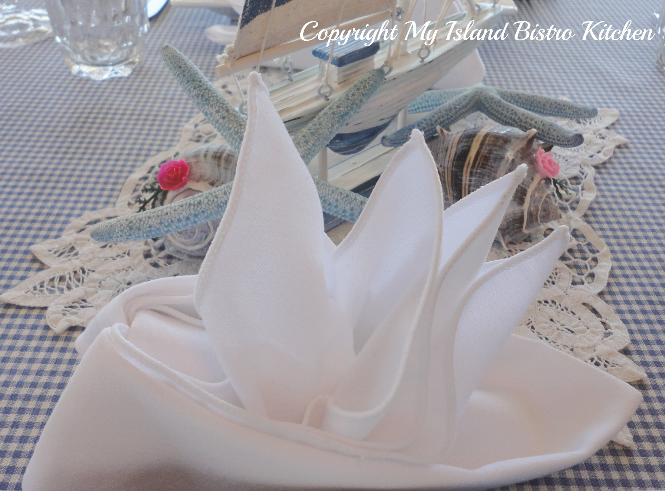 Sailboat Tablescape - My Island Bistro Kitchen