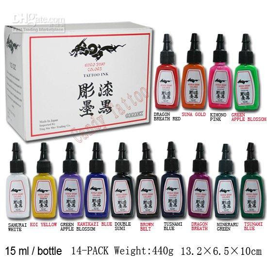 Wholesale - tattoo ink 15ml KURO SUMI COLORS TATOO INK 1/2OZ
