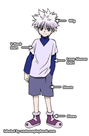 Killua Costume Hunter X Hunter Costume Playbook Cosplay Halloween Ideas