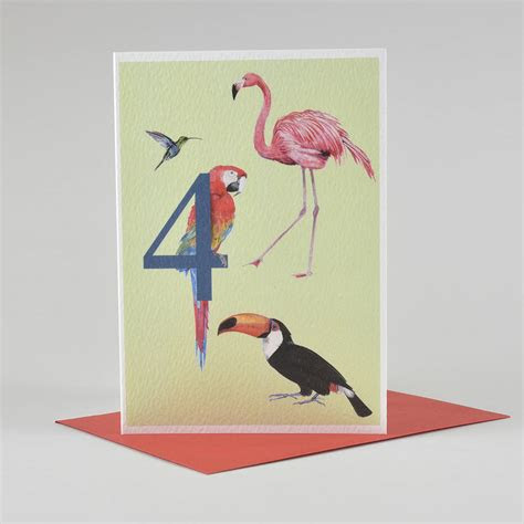 Wish everyone you know a happy birthday with these free, printable birthday cards in a wide variety of styles that will save you money and . colourful birdies 4th birthday card by naomi stay notonthehighstreetcom