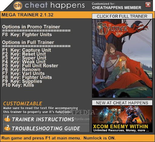 Banner Saga +1 Trainer