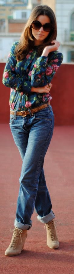 wearing boyfriend jeans