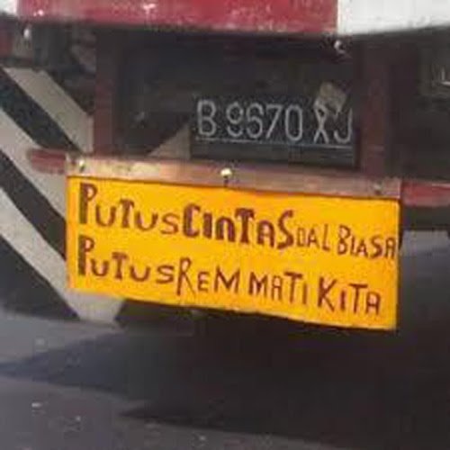 Status-status Galau di Bak Belakang Mobil Truk  Berbagi 
