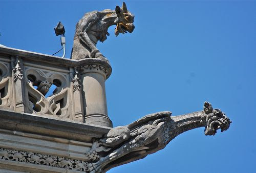 gargoyles and grotesques. grotesques; NOT gargoyles!