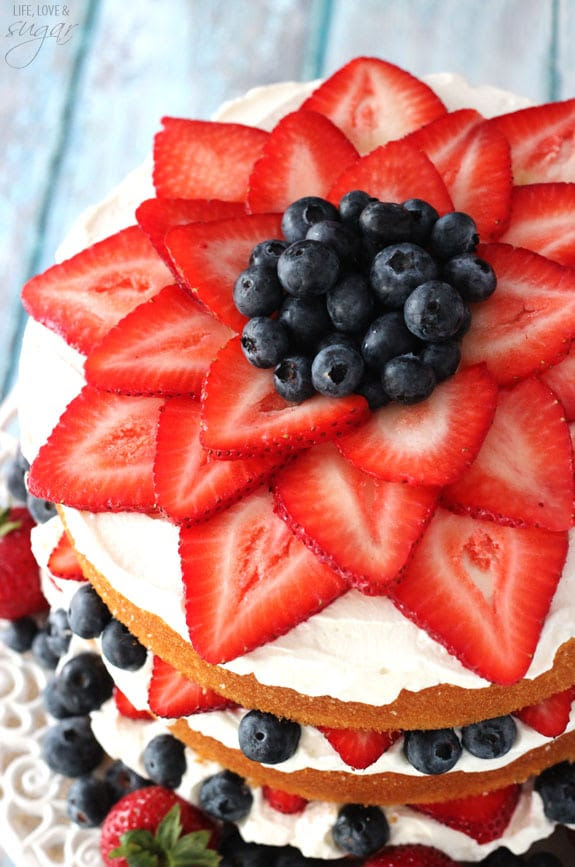 Fresh Berry Vanilla Layered Cake - Life Love and Sugar