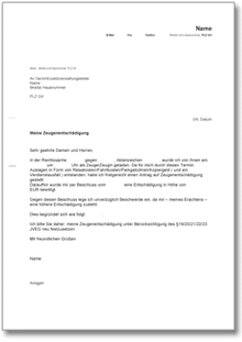 Beschwerde über eine zu geringe Entschädigung als Zeuge ...
