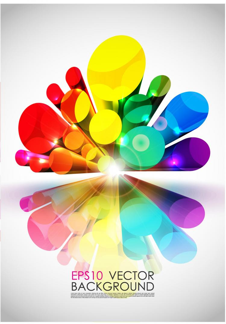 Download Bright 3d graphics vector Free Vector / 4Vector